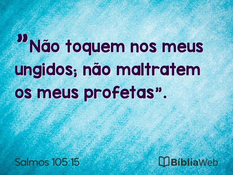 Salmos 105:15 em imagem para compartilhar