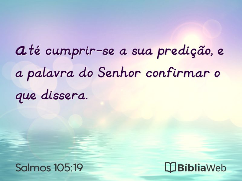 Salmos 105:19 em imagem para compartilhar