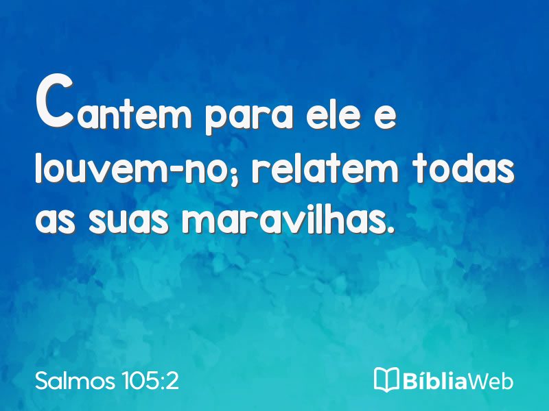 Salmos 105:2 em imagem para compartilhar