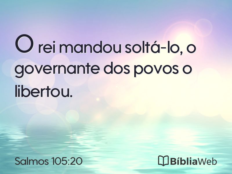Salmos 105:20 em imagem para compartilhar