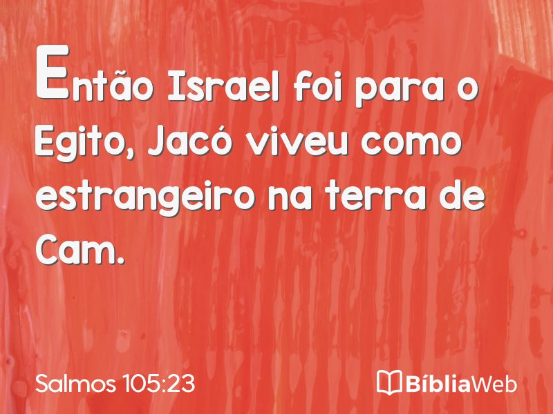 Salmos 105:23 em imagem para compartilhar