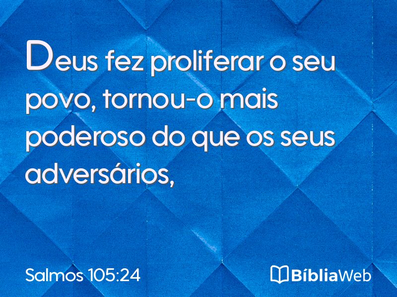 Salmos 105:24 em imagem para compartilhar