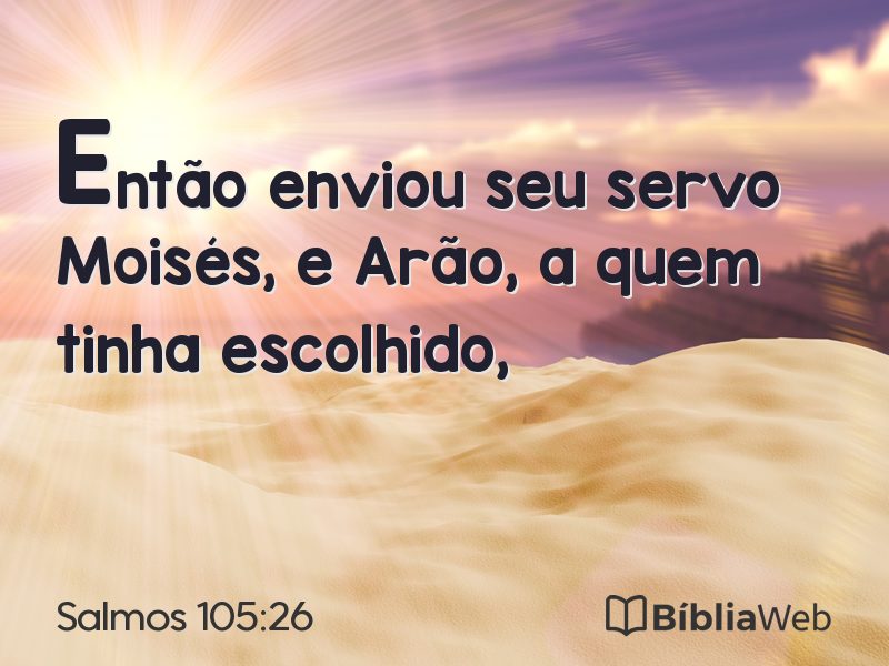 Salmos 105:26 em imagem para compartilhar