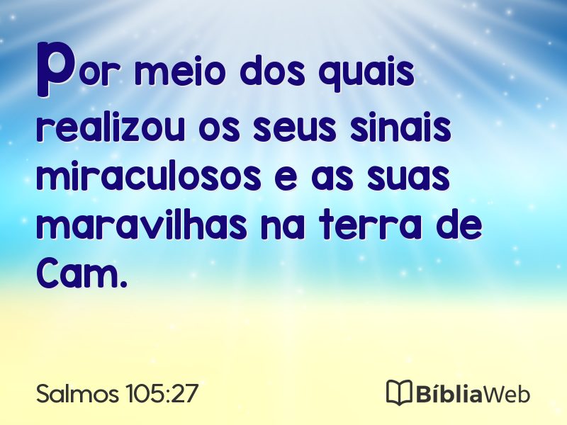 Salmos 105:27 em imagem para compartilhar
