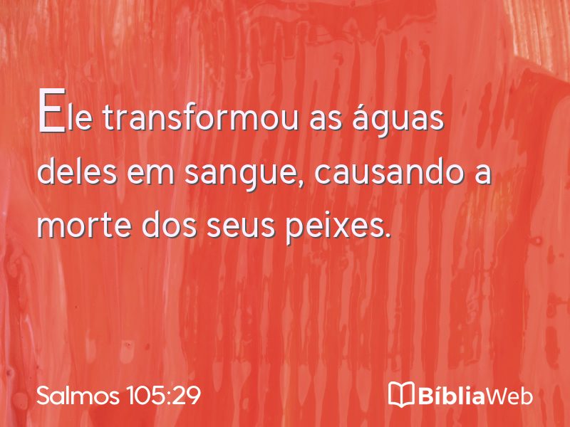 Salmos 105:29 em imagem para compartilhar