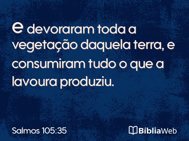Salmos 105:35 em imagem para compartilhar