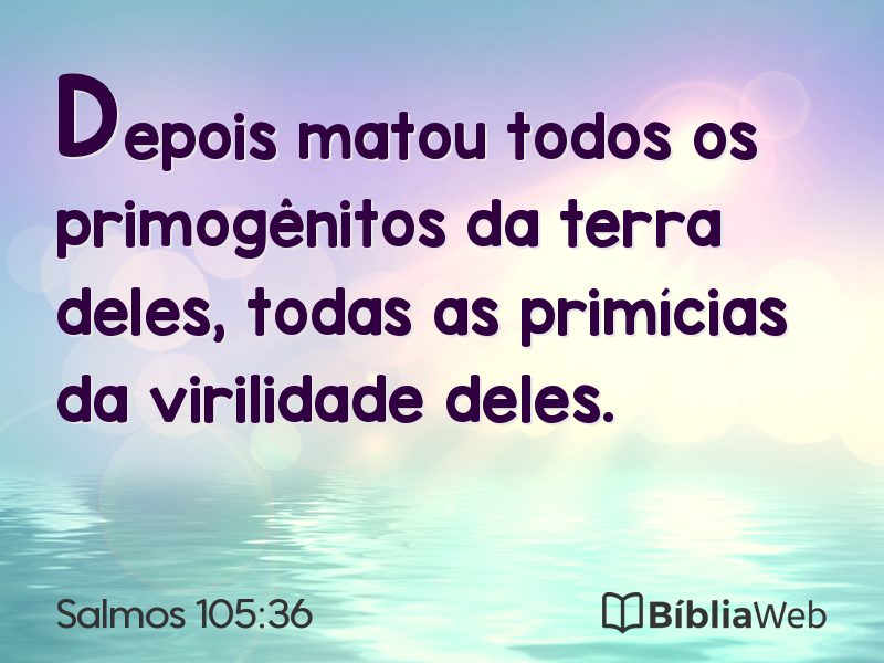 Salmos 105:36 em imagem para compartilhar