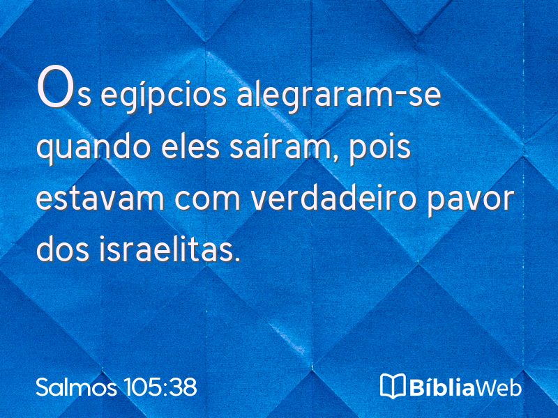 Salmos 105:38 em imagem para compartilhar