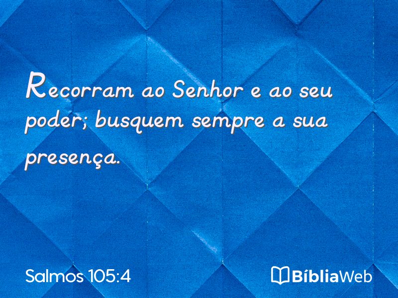 Salmos 105:4 em imagem para compartilhar