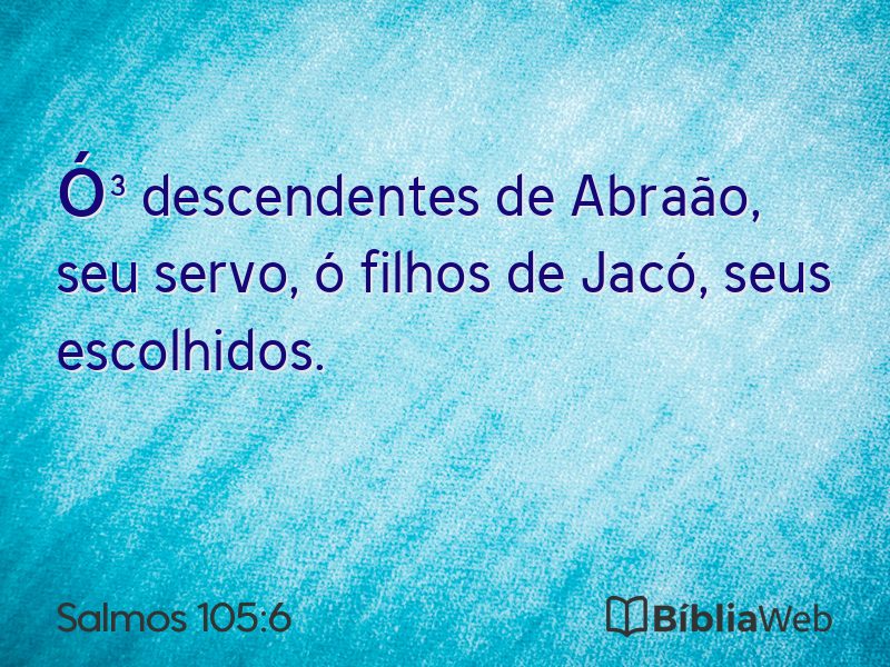 Salmos 105:6 em imagem para compartilhar