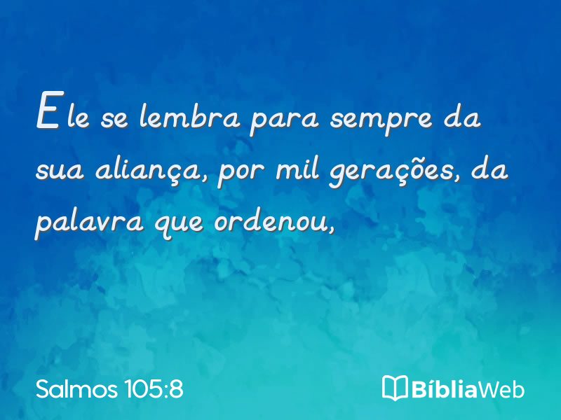 Salmos 105:8 em imagem para compartilhar