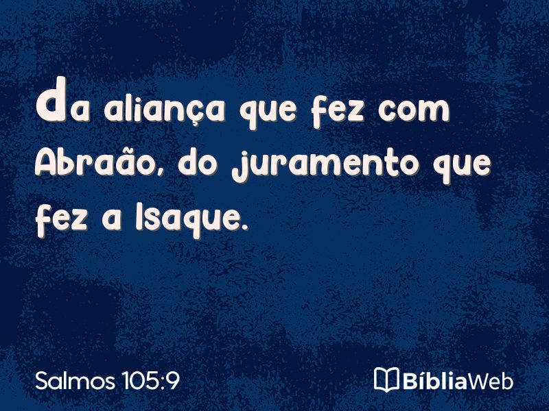 Salmos 105:9 em imagem para compartilhar