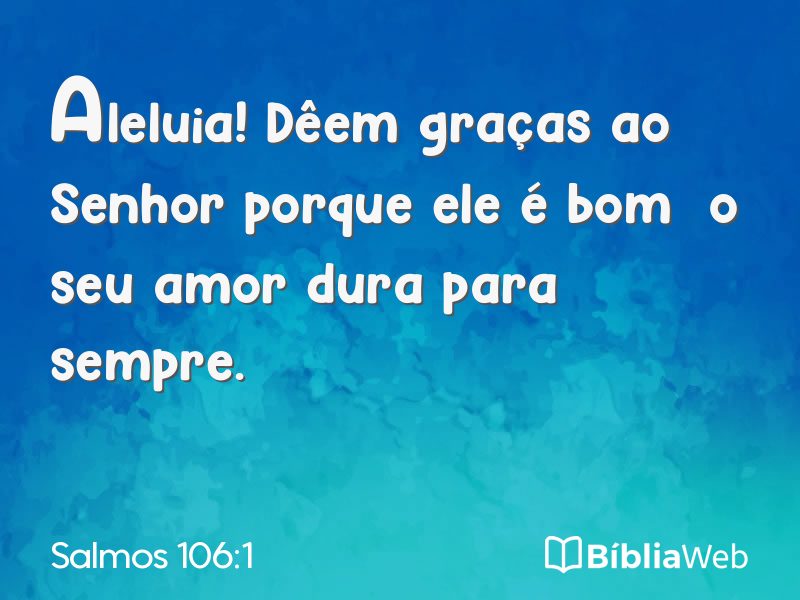 Salmos 106:1 em imagem para compartilhar