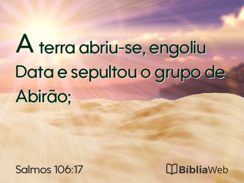 Salmos 106:17 em imagem para compartilhar