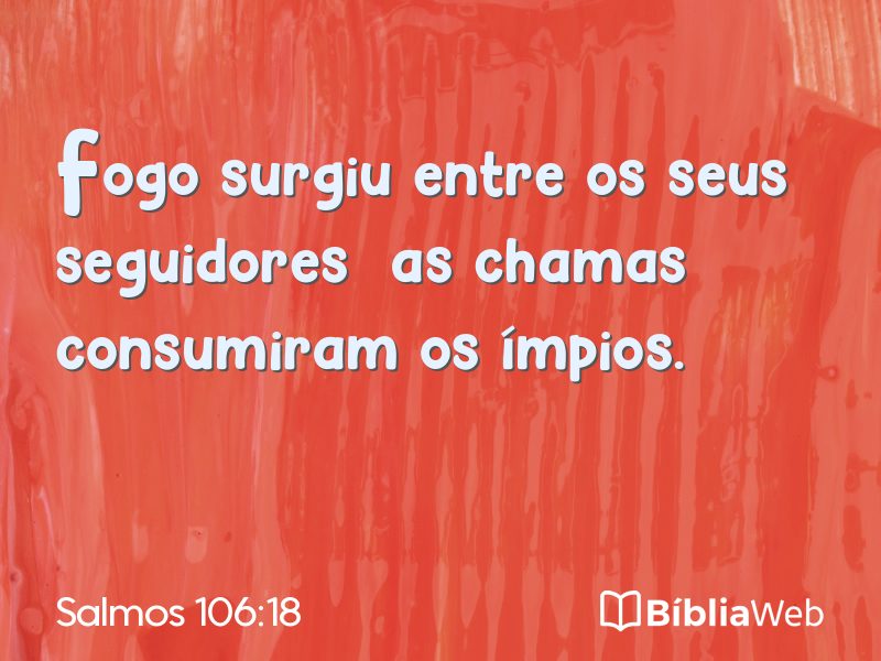 Salmos 106:18 em imagem para compartilhar