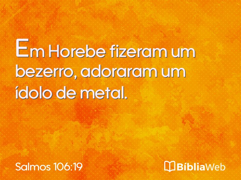 Salmos 106:19 em imagem para compartilhar