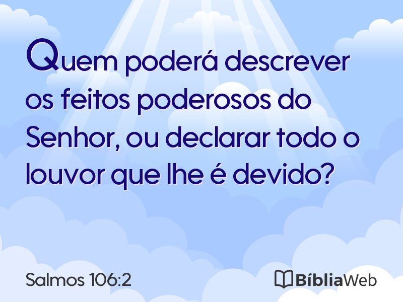 Salmos 106:2 em imagem para compartilhar