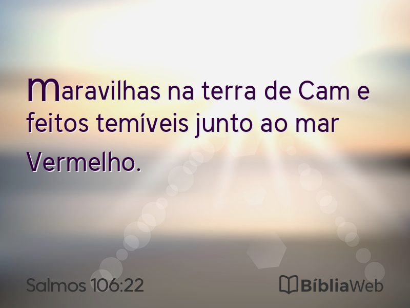 Salmos 106:22 em imagem para compartilhar