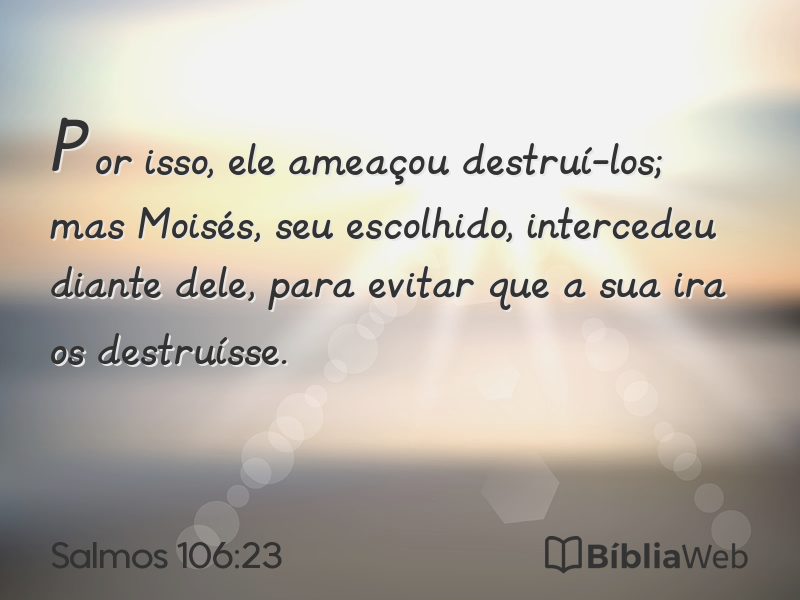 Salmos 106:23 em imagem para compartilhar