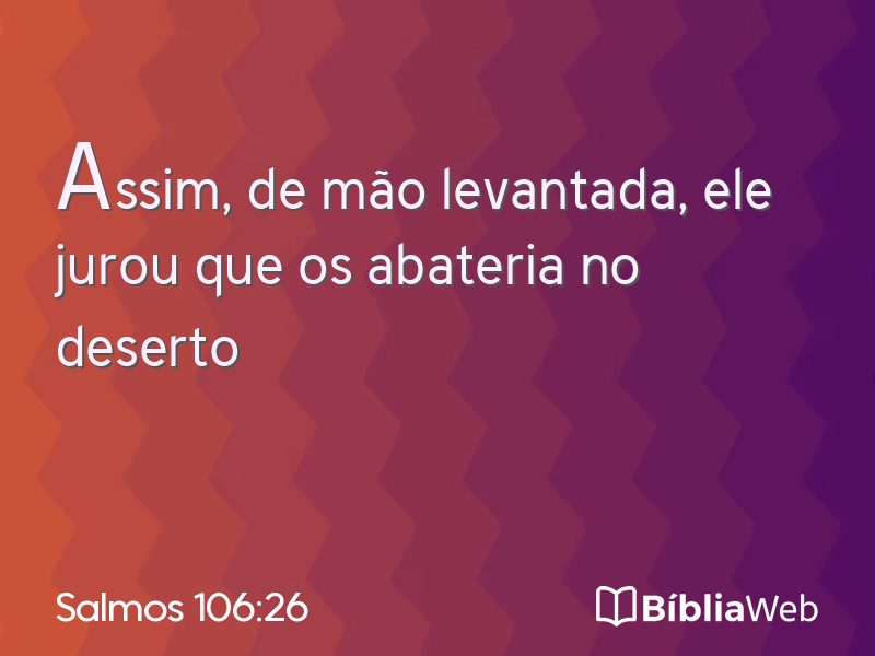 Salmos 106:26 em imagem para compartilhar