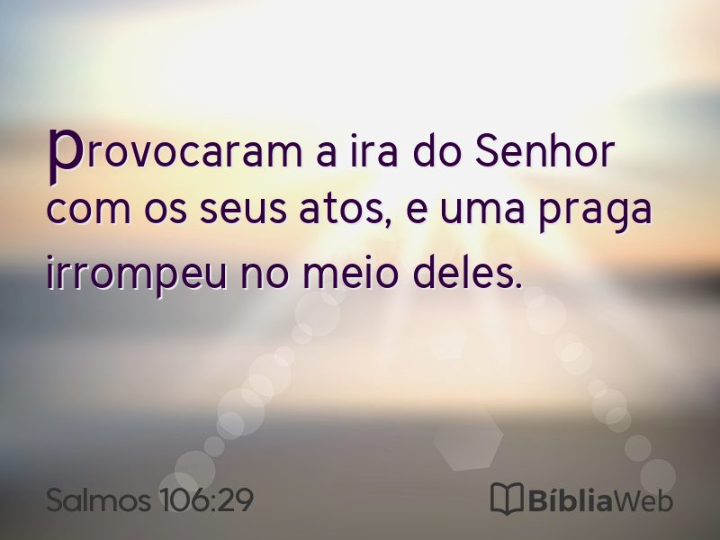 Salmos 106:29 em imagem para compartilhar