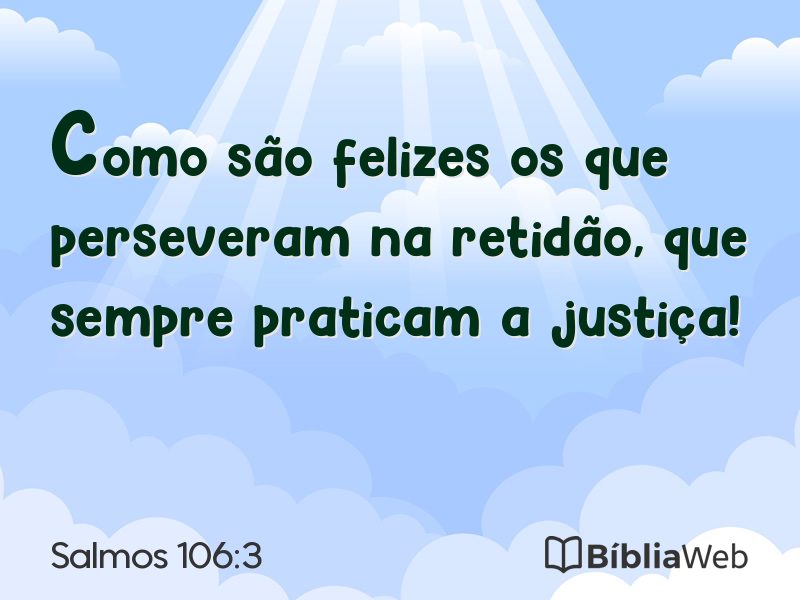Salmos 106:3 em imagem para compartilhar