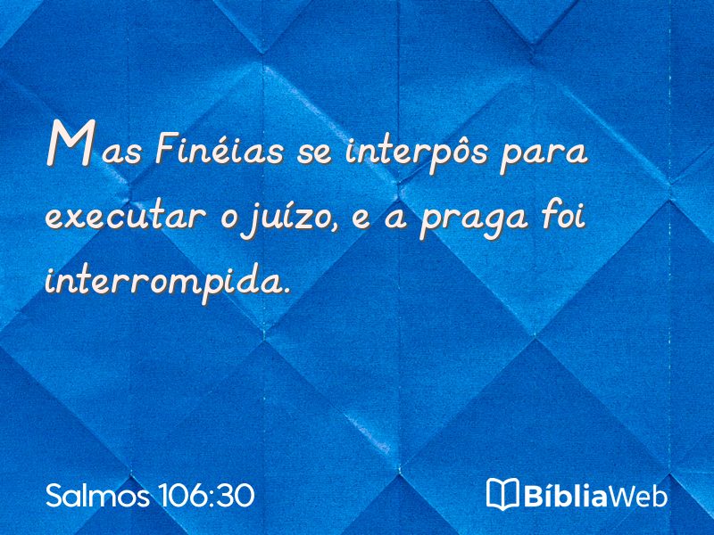 Salmos 106:30 em imagem para compartilhar