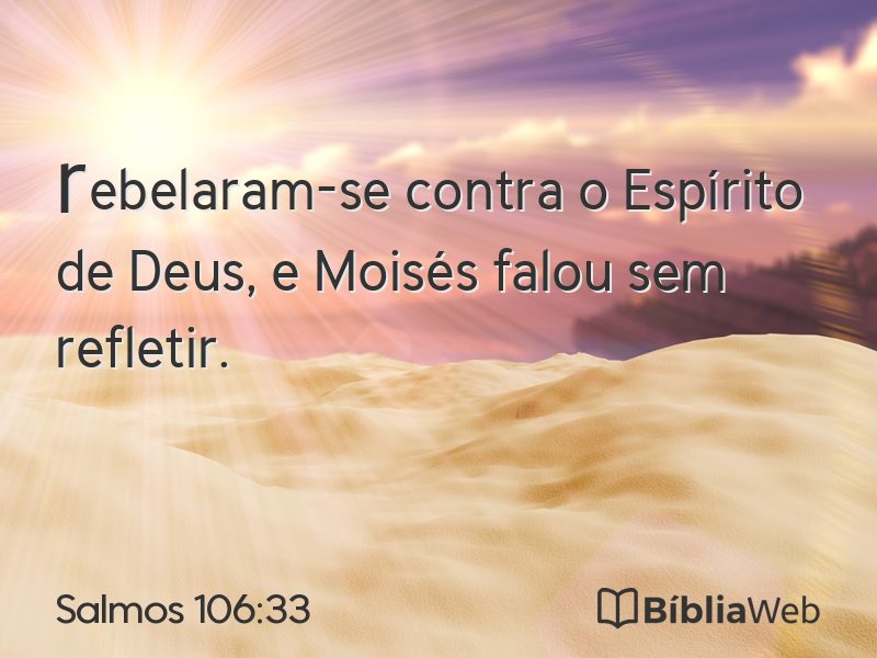 Salmos 106:33 em imagem para compartilhar