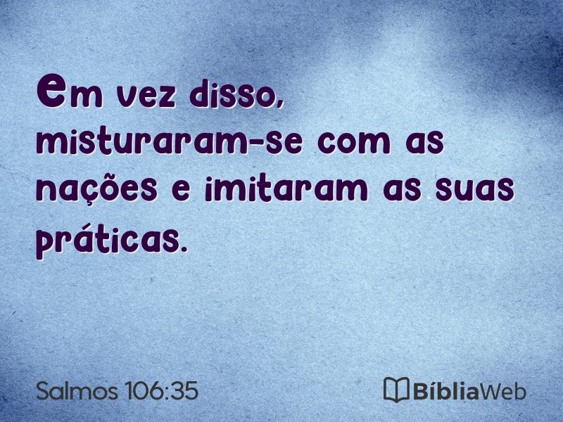 Salmos 106:35 em imagem para compartilhar