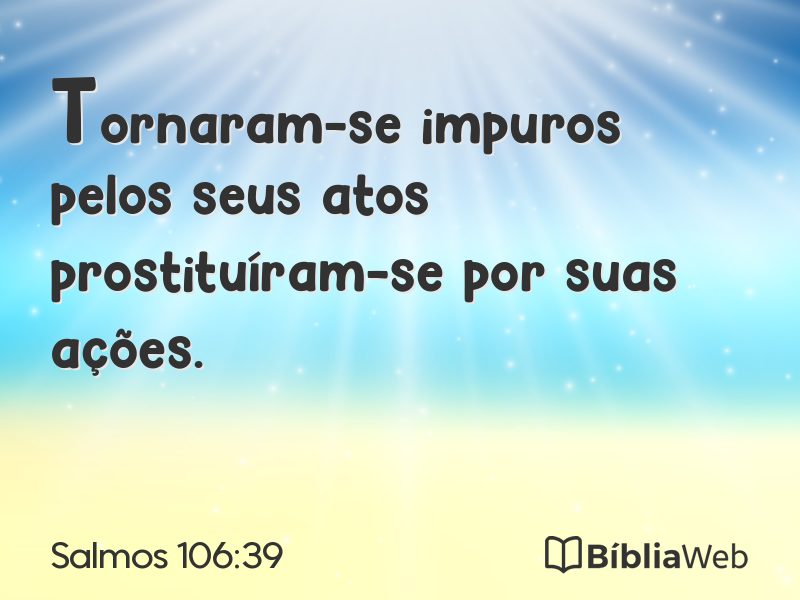 Salmos 106:39 em imagem para compartilhar