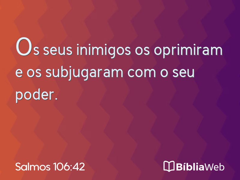 Salmos 106:42 em imagem para compartilhar