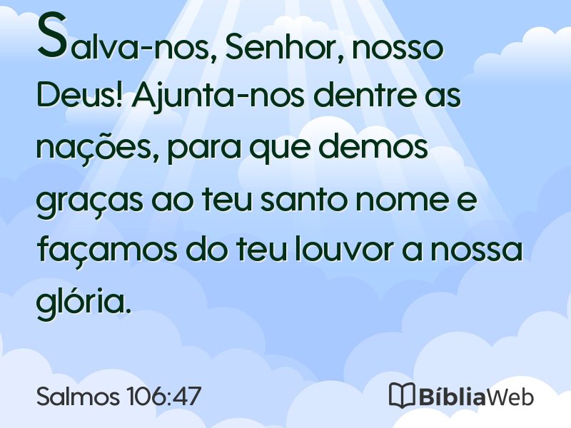 Salmos 106:47 em imagem para compartilhar