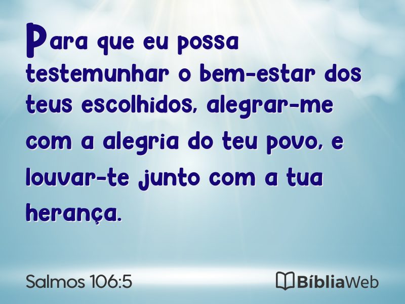 Salmos 106:5 em imagem para compartilhar