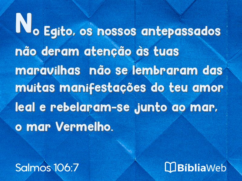 Salmos 106:7 em imagem para compartilhar