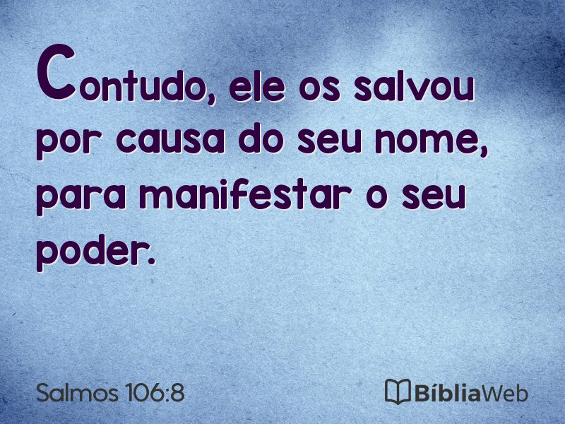 Salmos 106:8 em imagem para compartilhar
