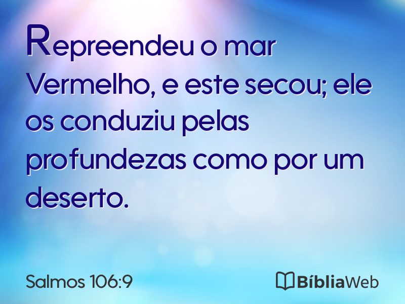 Salmos 106:9 em imagem para compartilhar