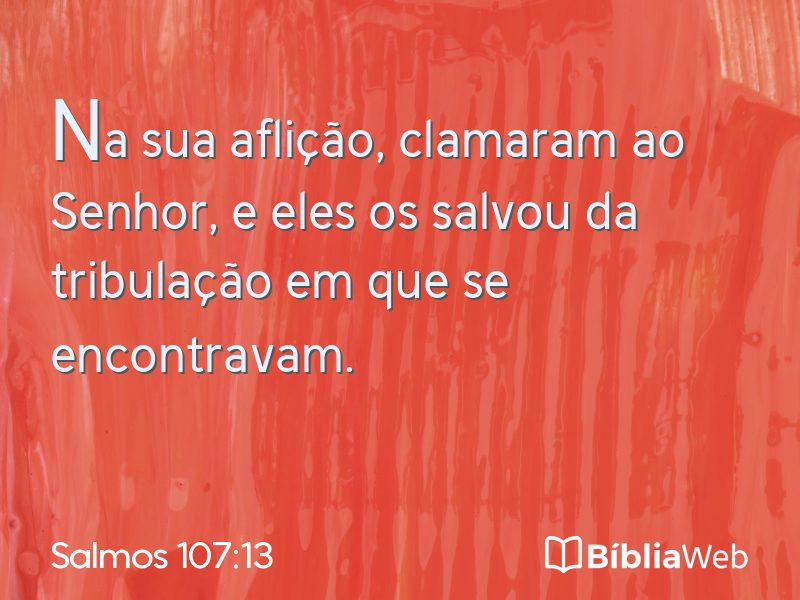 Salmos 107:13 em imagem para compartilhar