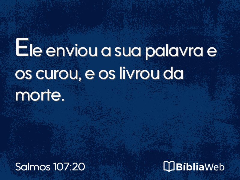 Salmos 107:20 em imagem para compartilhar