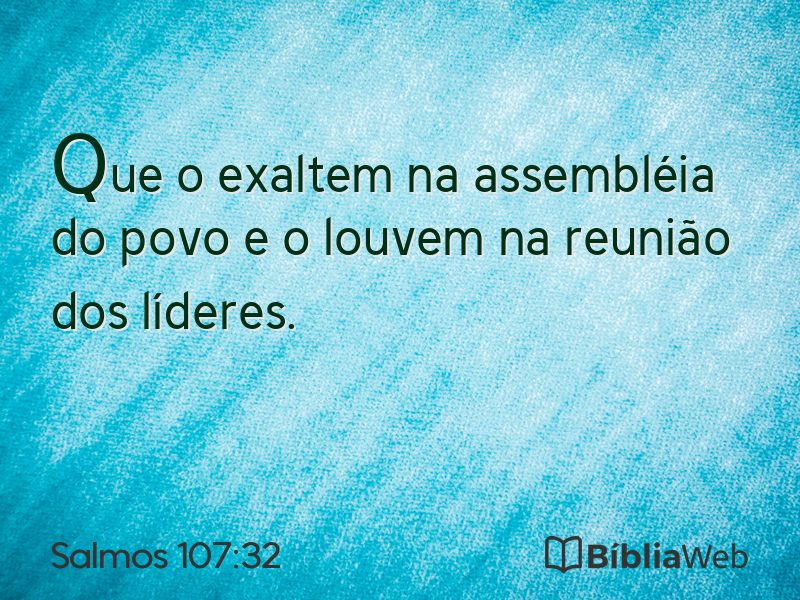 Salmos 107:32 em imagem para compartilhar