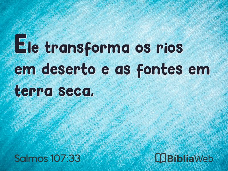 Salmos 107:33 em imagem para compartilhar