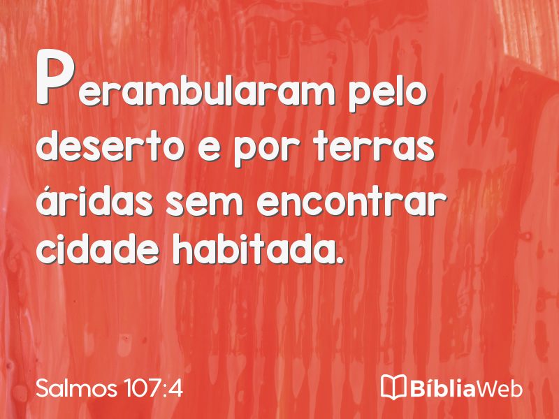 Salmos 107:4 em imagem para compartilhar