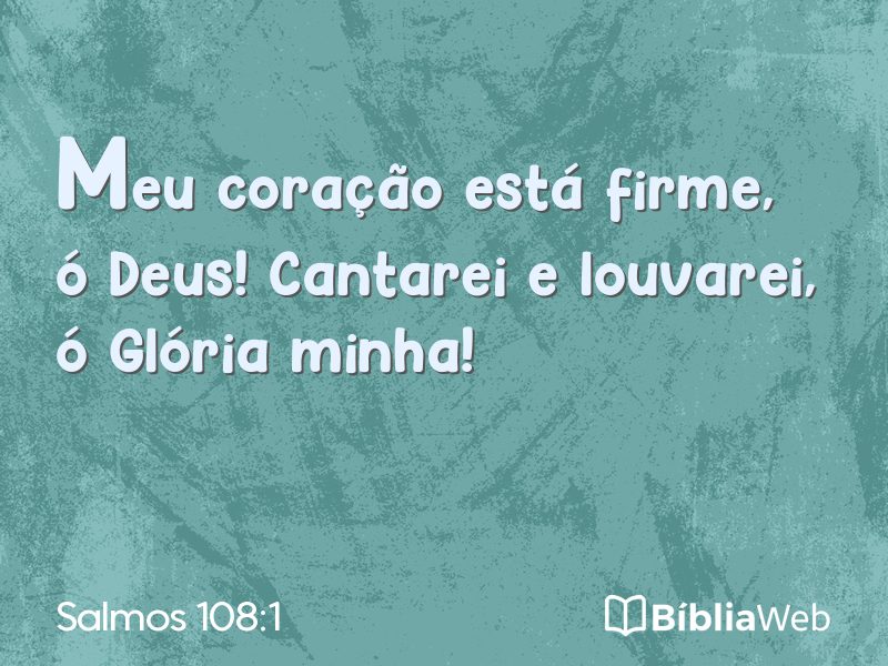 Salmos 108:1 em imagem para compartilhar