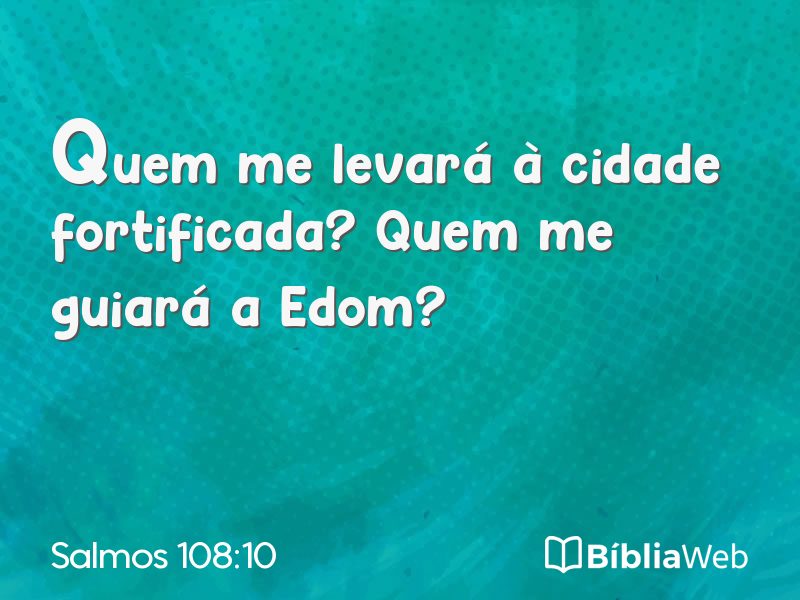 Salmos 108:10 em imagem para compartilhar