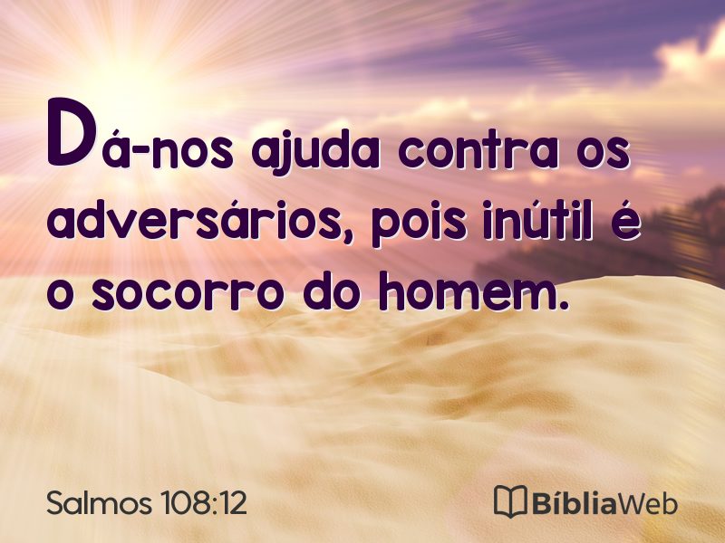 Salmos 108:12 em imagem para compartilhar