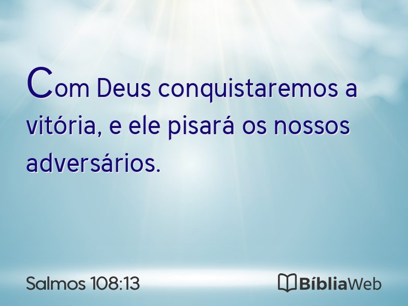 Salmos 108:13 em imagem para compartilhar
