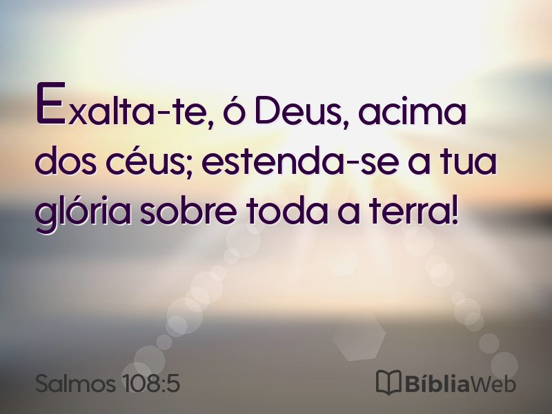 Salmos 108:5 em imagem para compartilhar
