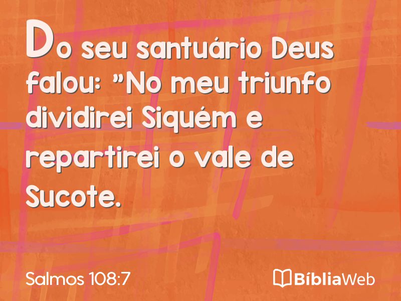 Salmos 108:7 em imagem para compartilhar