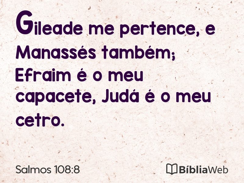 Salmos 108:8 em imagem para compartilhar