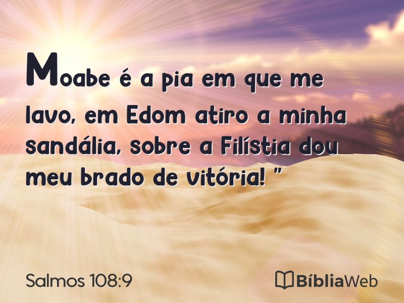 Salmos 108:9 em imagem para compartilhar