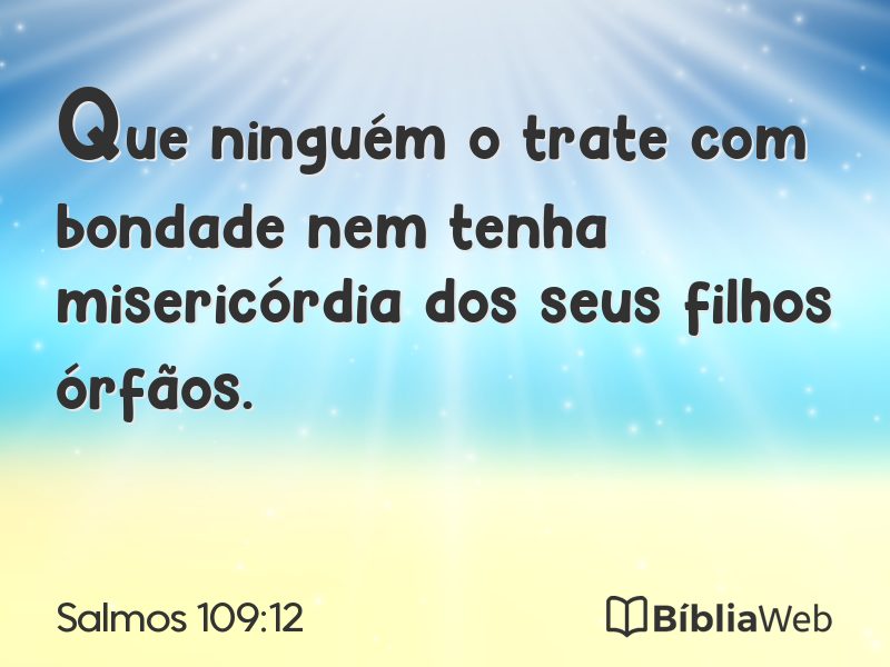 Salmos 109:12 em imagem para compartilhar